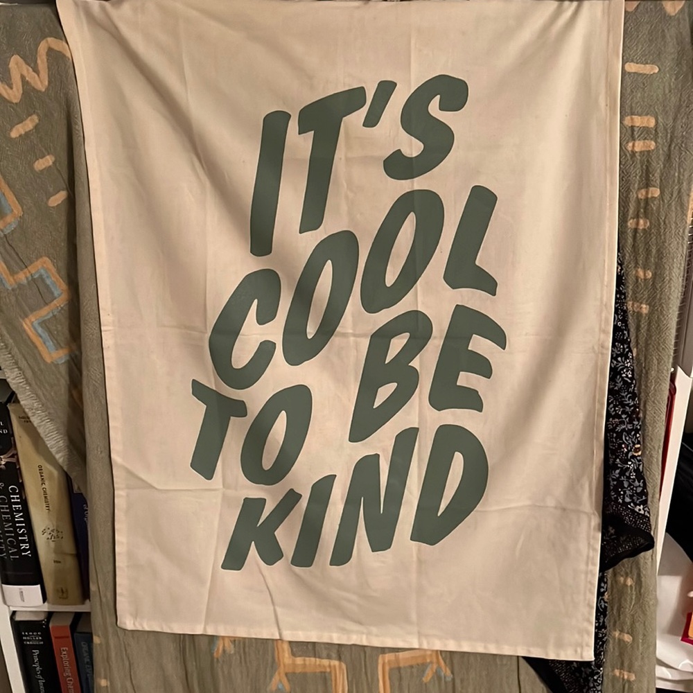 Ohverlee’s It’s Cool to be Kind Banner, #banner #ohverlee #decor #dorm #college